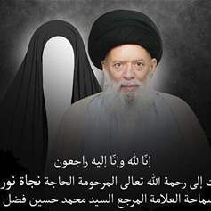 حرم المرجع السيد فضل الله(رض) في ذمّة الله